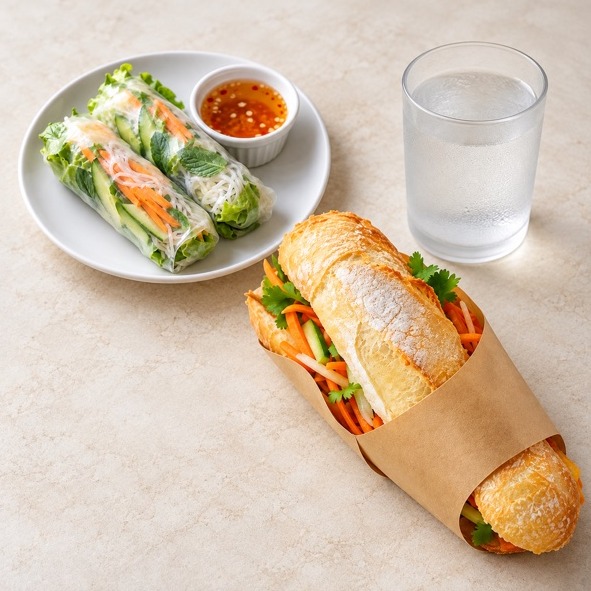 BANH MI AVEC ENTRÉE OU DESSERT + BOISSON